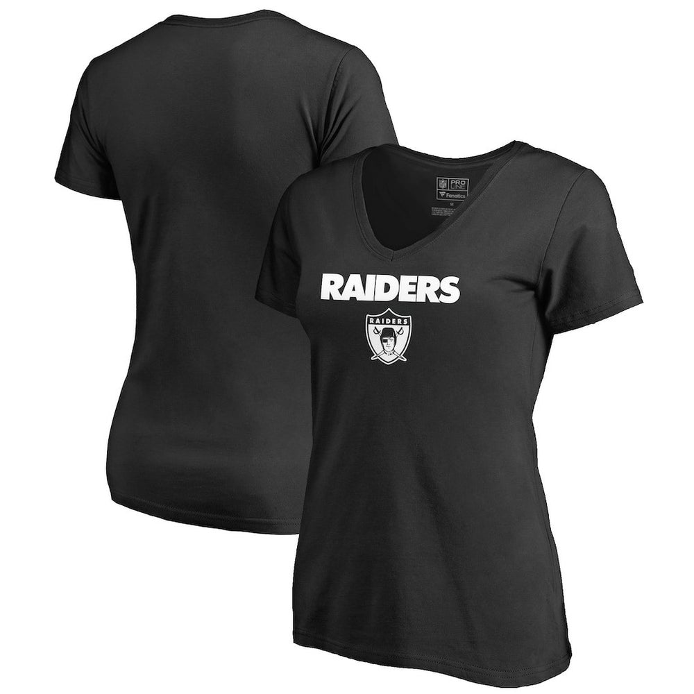 NFL Las Vegas Raiders Women's Vintage Team Lockup V-Neck T-Shirt