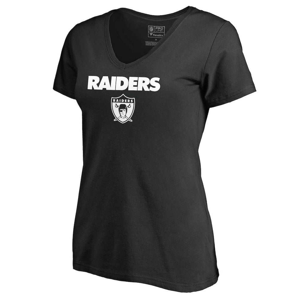 NFL Las Vegas Raiders Women's Vintage Team Lockup V-Neck T-Shirt