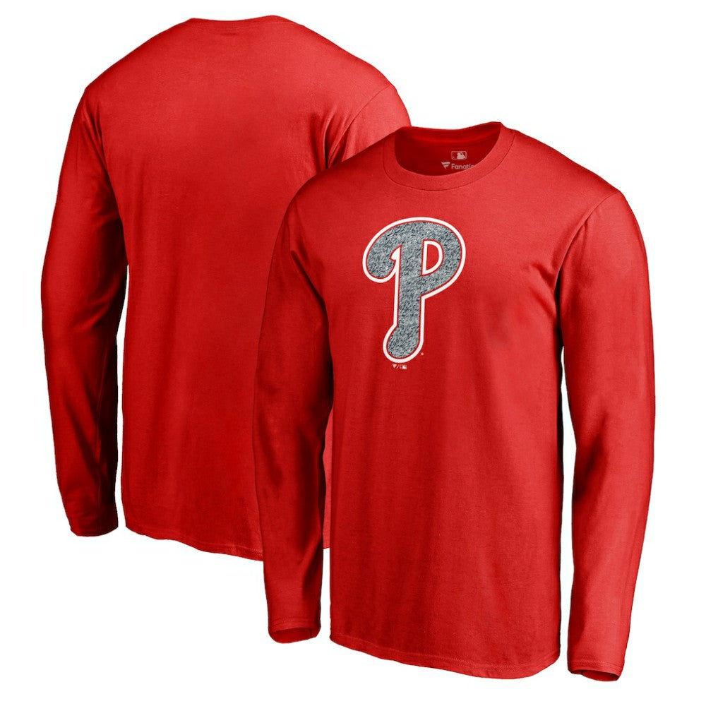Philadelphia Phillies Static Logo Long Sleeve T-Shirt - Red