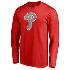 Philadelphia Phillies Static Logo Long Sleeve T-Shirt - Red