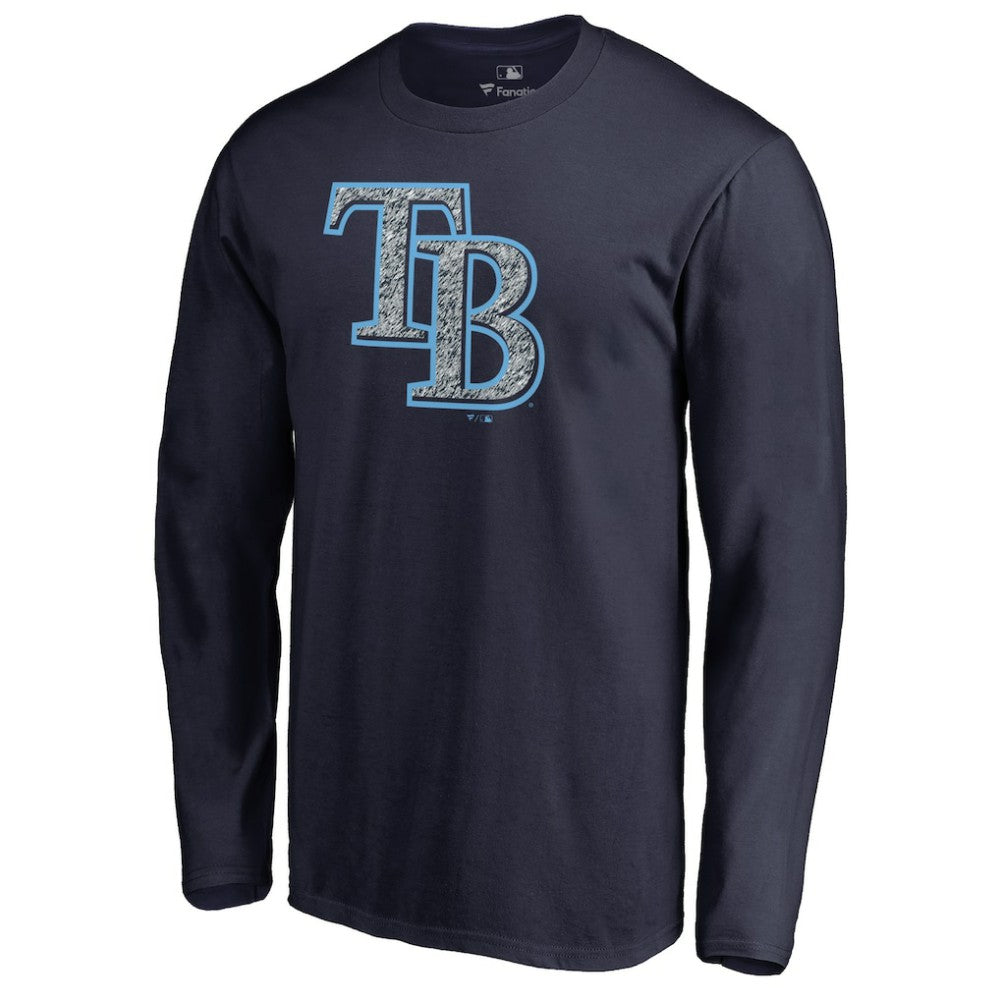 Tampa Bay Rays Static Logo Long Sleeve T-Shirt - Navy