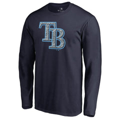 Tampa Bay Rays Static Logo Long Sleeve T-Shirt - Navy