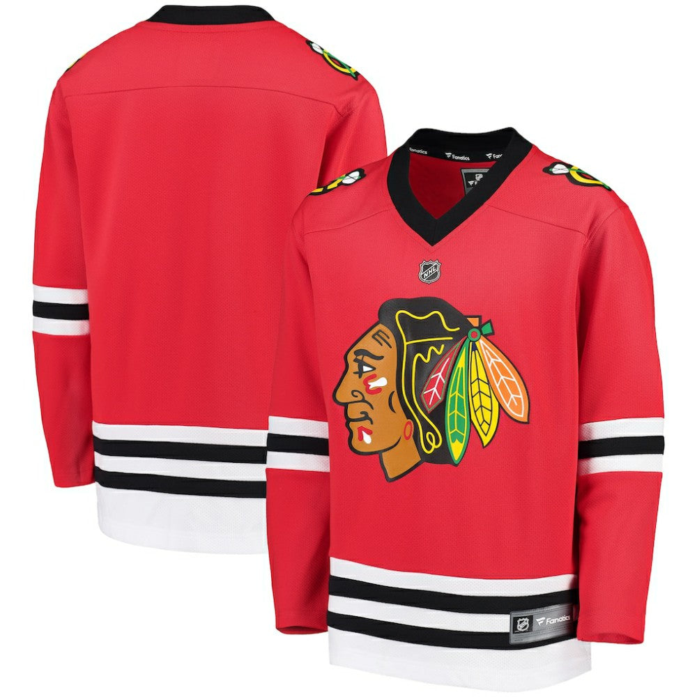 Chicago Blackhawks Fanatics Youth Home Replica Blank Jersey