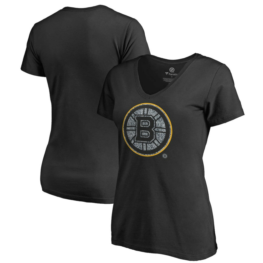 Boston Bruins Women's Static Logo V-Neck T-Shirt
