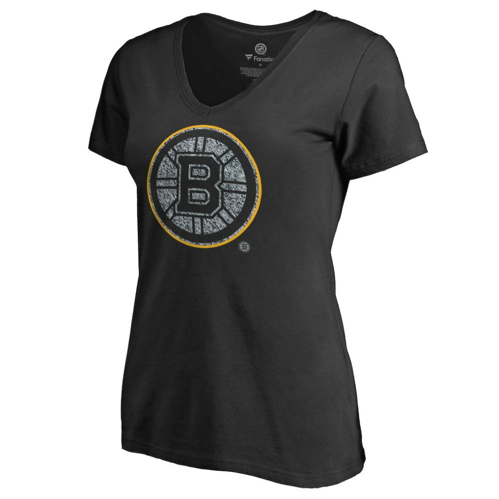 Boston Bruins Women's Static Logo V-Neck T-Shirt
