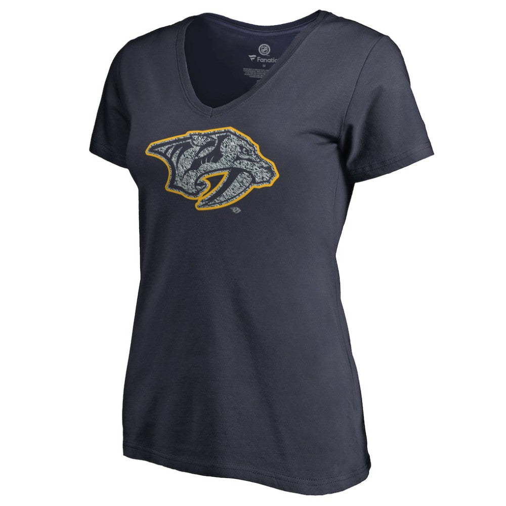 Nashville Predators Women's Static Logo V-Neck T-Shirt