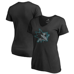 San Jose Sharks Women's Static Logo V-Neck T-Shirt