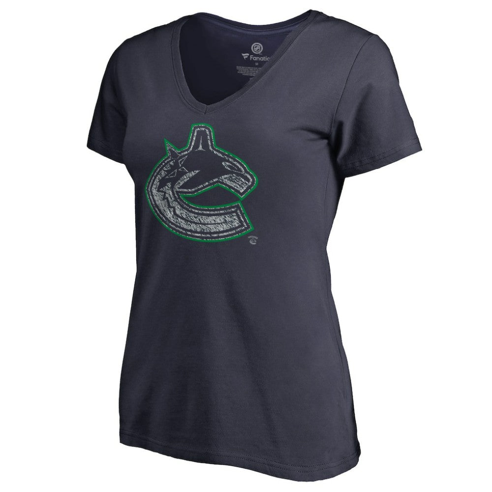 Vancouver Canucks Women's Static Logo V-Neck T-Shirt