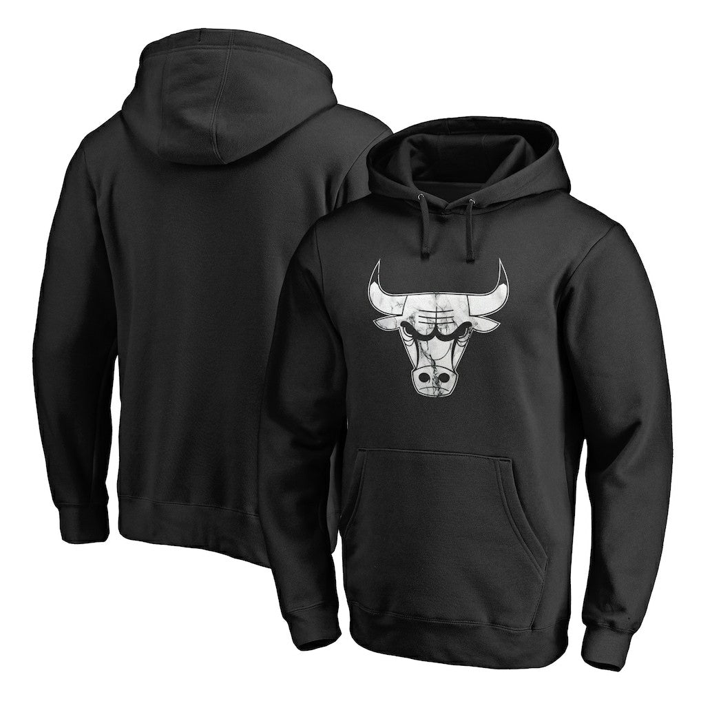 Chicago Bulls Marble Logo Pullover Hoodie - Black discount