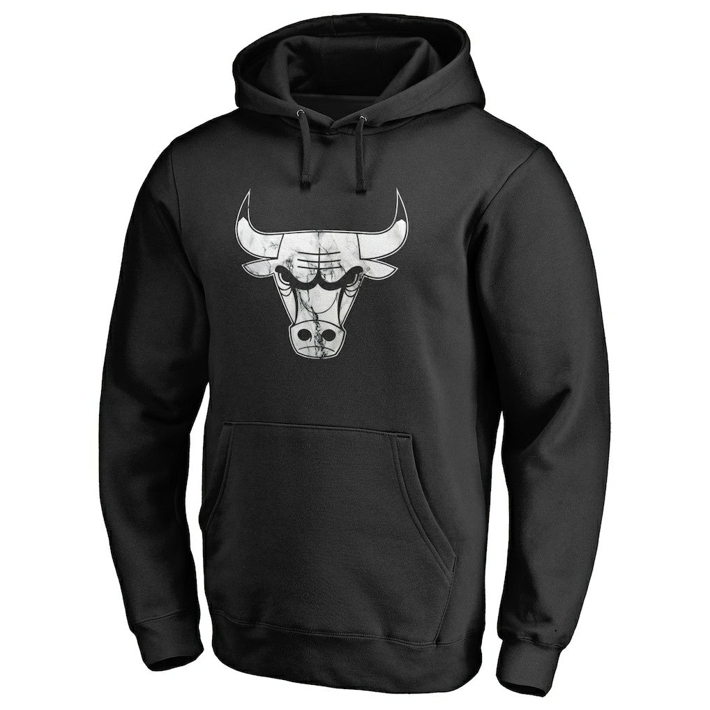 Chicago Bulls Marble Logo Pullover Hoodie - Black discount