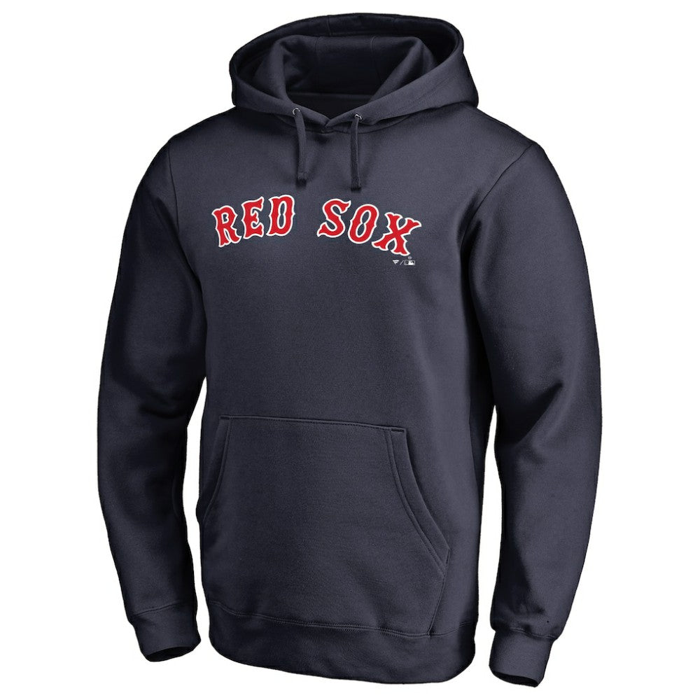 Boston Red Sox Official Wordmark Fitted Pullover Hoodie - Navy