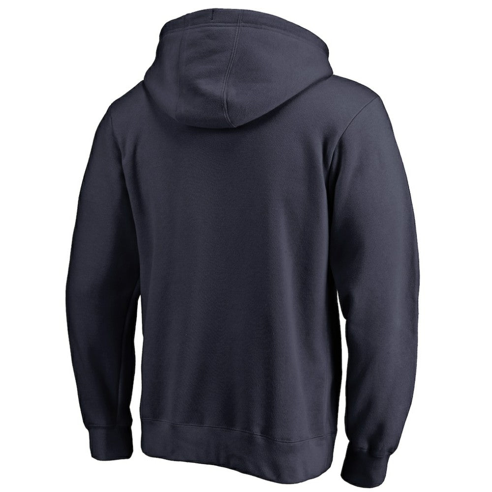 Detroit Tigers Official Wordmark Fitted Pullover Hoodie - Navy