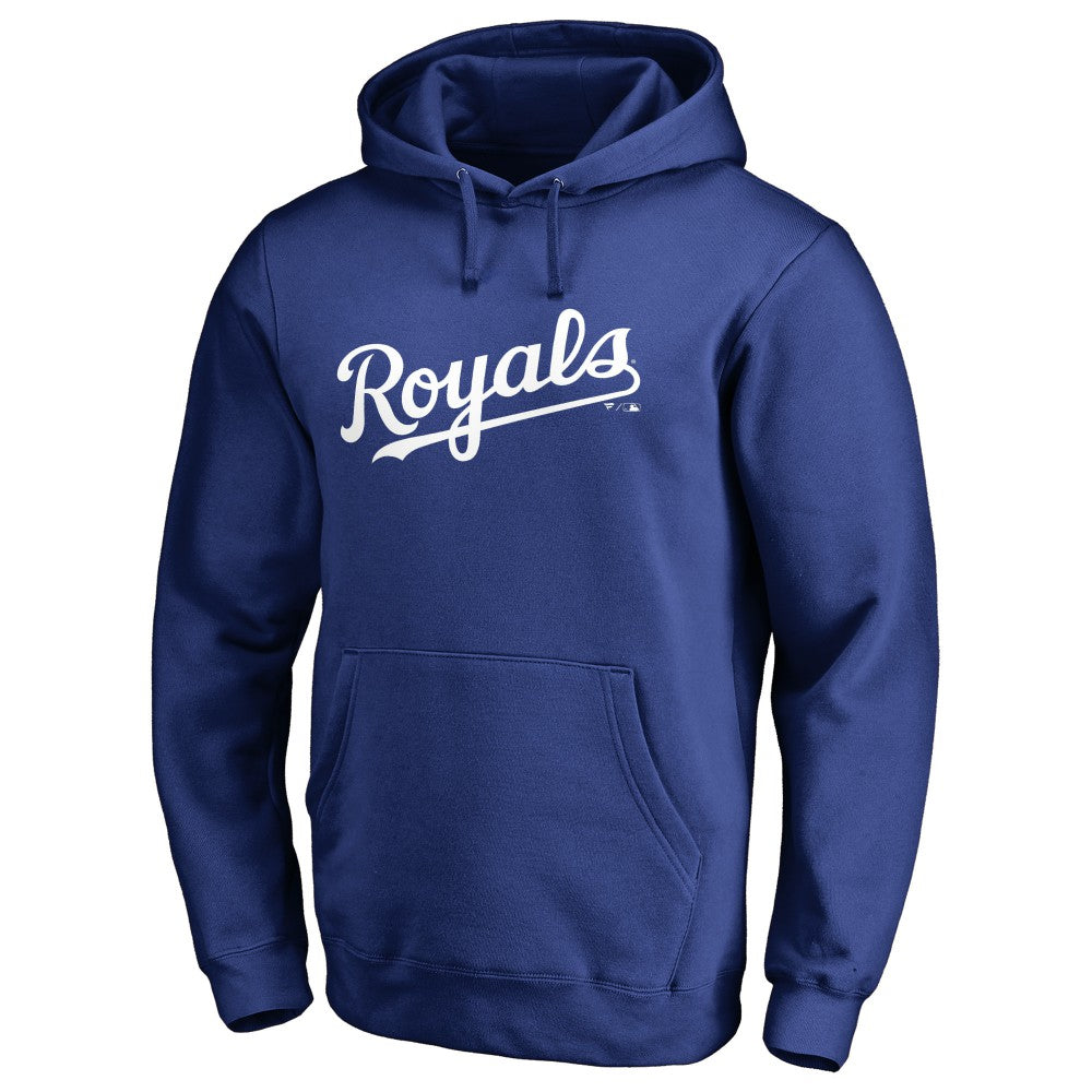 Kansas City Royals Official Wordmark Fitted Pullover Hoodie - Royal