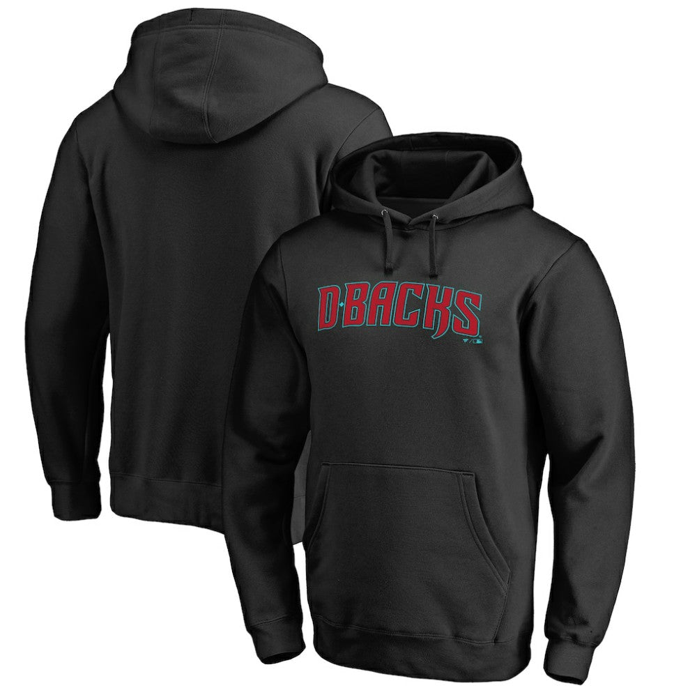 Arizona Diamondbacks Official Wordmark Fitted Pullover Hoodie - Black