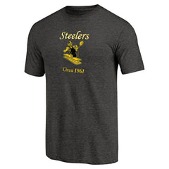 NFL Pittsburgh Steelers Throwback Logo Tri-Blend T-Shirt