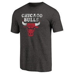 Chicago Bulls Distressed Logo Tri-Blend T-Shirt sale - Black for sale