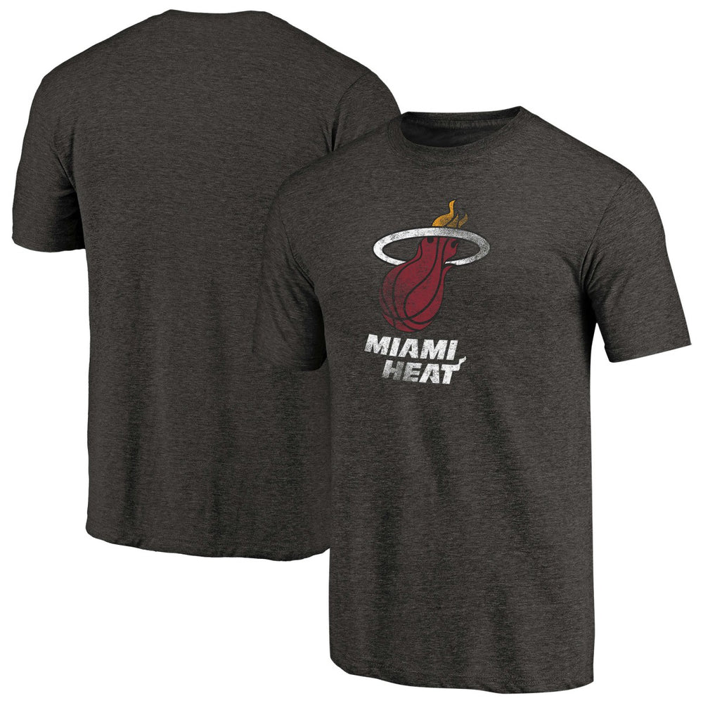 Miami Heat Distressed Logo Tri-Blend T-Shirt - Black online