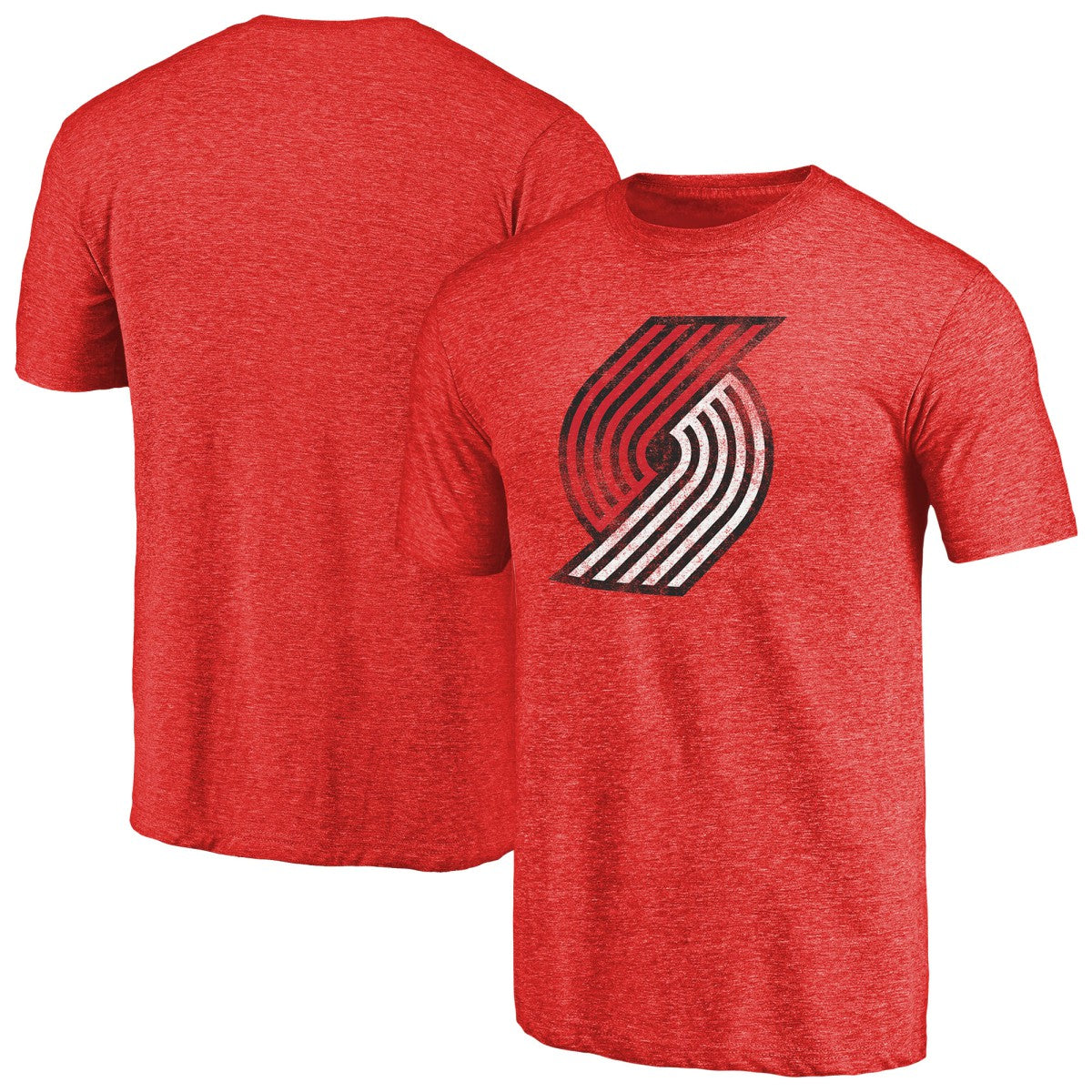 Portland Trail Blazers Distressed Logo Tri-Blend T-Shirt - Red cheap