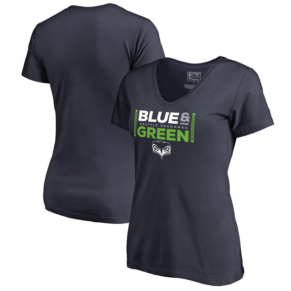 NFL Seattle Seahawks Women's Alternate Team Logo V-Neck T-Shirt