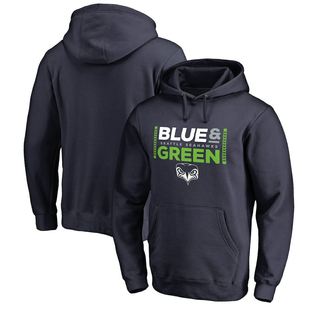 NFL Seattle Seahawks Alternate Team Logo Gear Blue & Green Pullover Hoodie