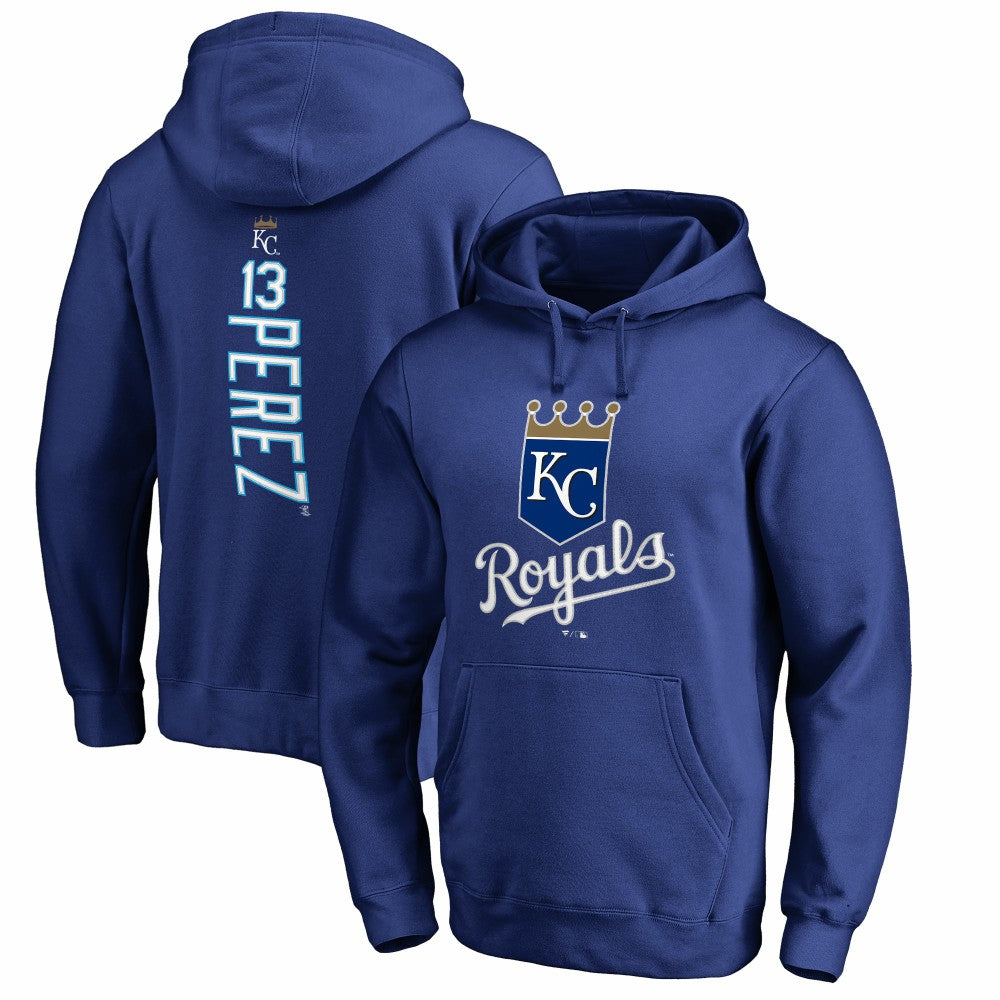 Salvador Perez Kansas City Royals Backer Pullover Hoodie - Royal