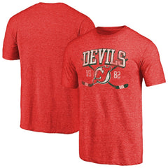 New Jersey Devils Vintage Collection Line Shift Tri-Blend T-Shirt