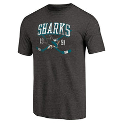 San Jose Sharks Vintage Collection Line Shift Tri-Blend T-Shirt