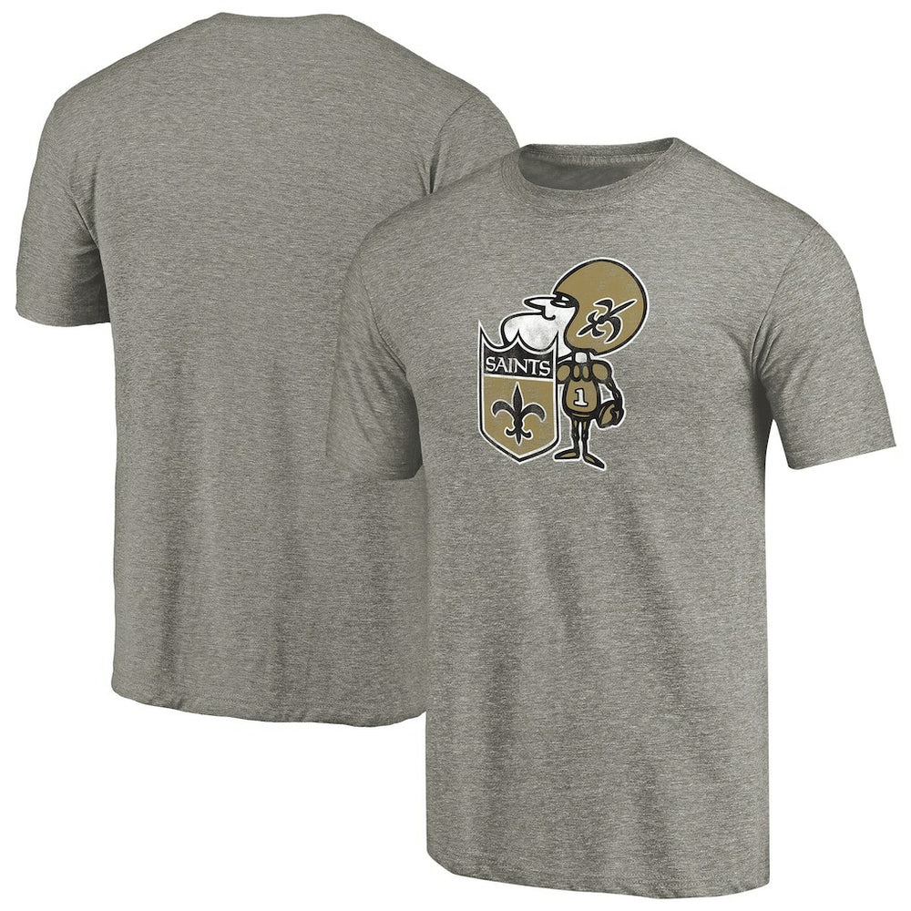 NFL New Orleans Saints Throwback Logo Tri-Blend T-Shirt