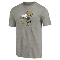 NFL New Orleans Saints Throwback Logo Tri-Blend T-Shirt