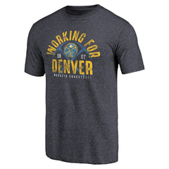 Denver Nuggets Working for Denver Hometown Collection Tri-Blend T-Shirt sale - Navy discount