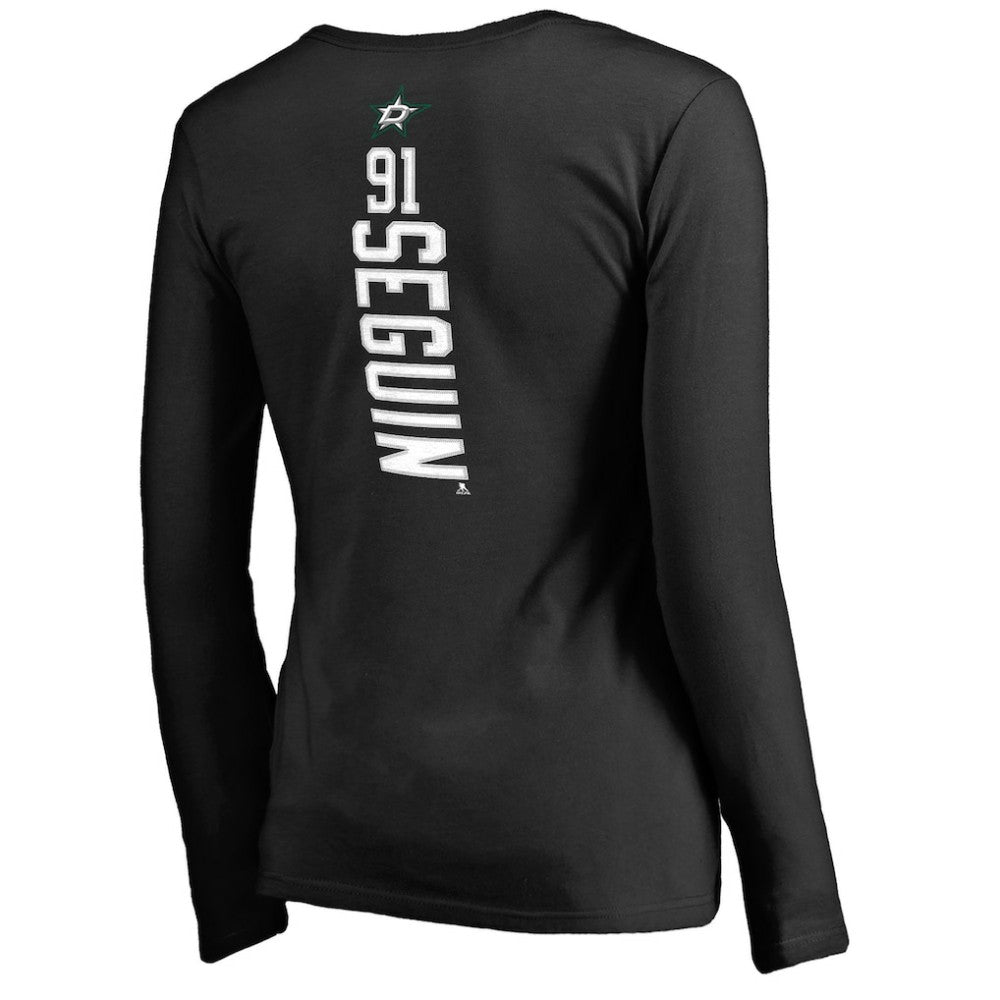 Tyler Seguin Dallas Stars Women's Backer Name & Number Slim Fit Long Sleeve V-Neck T-Shirt