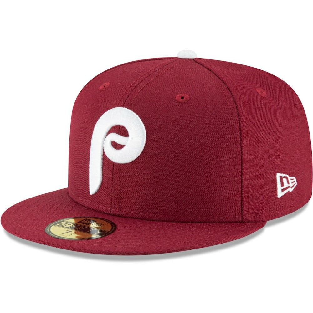 Philadelphia Phillies Cooperstown Collection Wool 59FIFTY Fitted Hat - Maroon | New Era