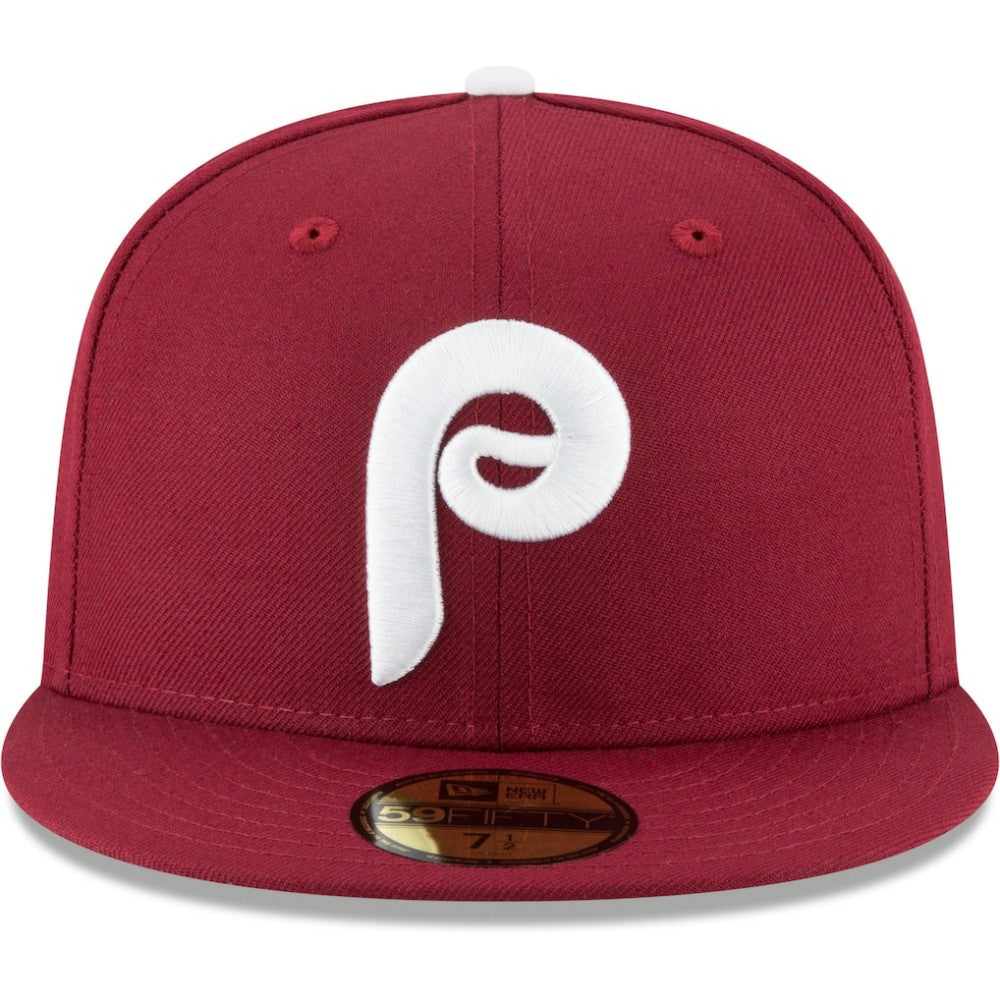 Philadelphia Phillies Cooperstown Collection Wool 59FIFTY Fitted Hat - Maroon | New Era