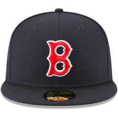 Boston Red Sox Cooperstown Collection Wool 59FIFTY Fitted Hat - Navy | New Era