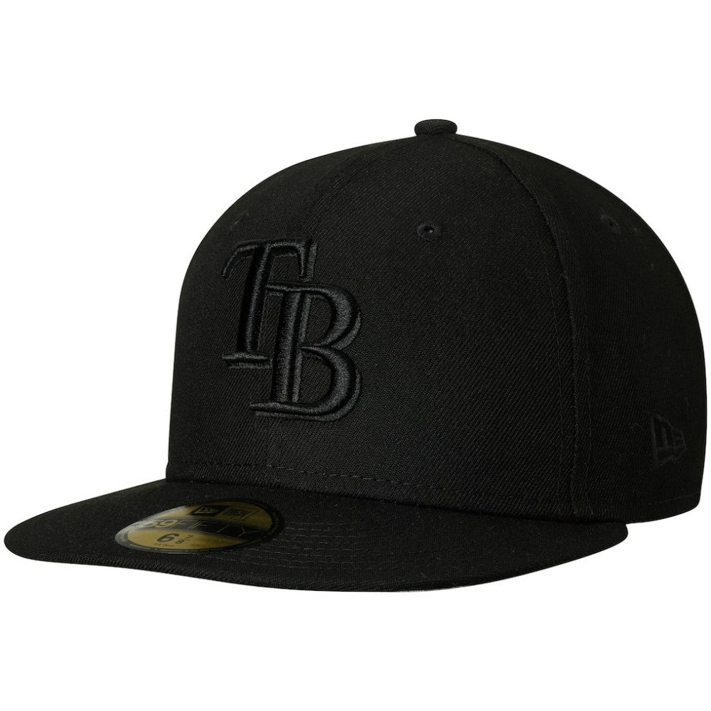 Tampa Bay Rays Primary Logo Basic 59FIFTY Fitted Hat - Black | New Era