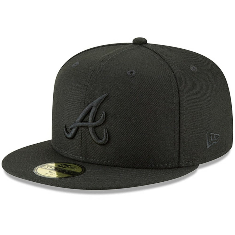Atlanta Braves Primary Logo Basic 59FIFTY Fitted Hat - Black | New Era