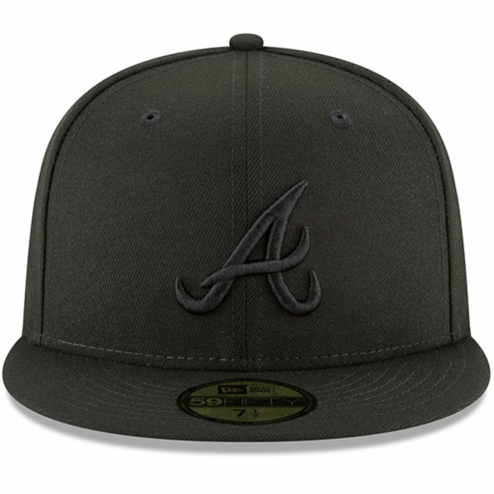 Atlanta Braves Primary Logo Basic 59FIFTY Fitted Hat - Black | New Era