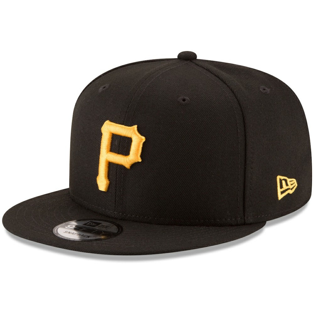 Pittsburgh Pirates Team Color 9FIFTY Snapback Hat - Black | New Era