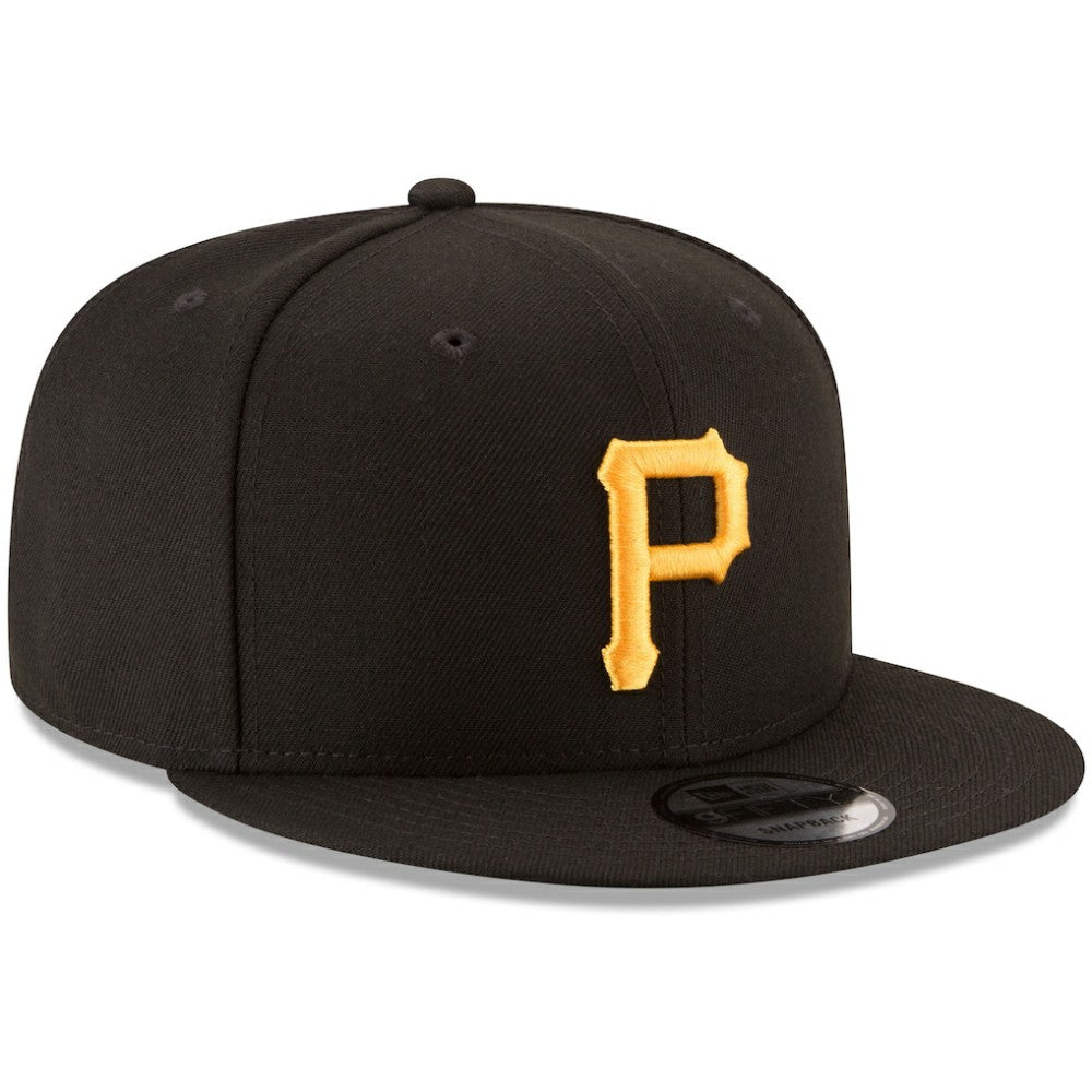 Pittsburgh Pirates Team Color 9FIFTY Snapback Hat - Black | New Era