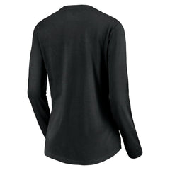 Pittsburgh Pirates Women's Cooperstown Collection Wahconah Long Sleeve V-Neck T-Shirt - Black