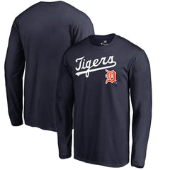 Detroit Tigers Cooperstown Collection Wahconah Long Sleeve T-Shirt - Navy