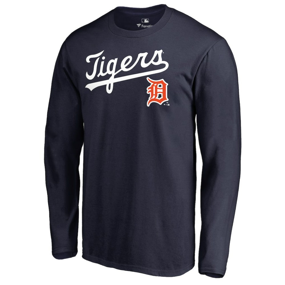 Detroit Tigers Cooperstown Collection Wahconah Long Sleeve T-Shirt - Navy