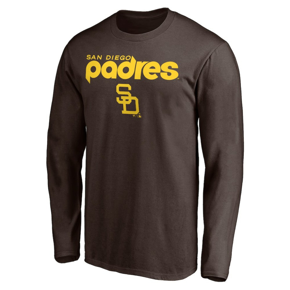 San Diego Padres Cooperstown Collection Wahconah Long Sleeve T-Shirt - Brown