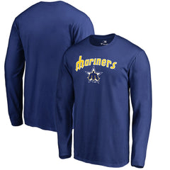 Seattle Mariners Cooperstown Collection Wahconah Long Sleeve T-Shirt - Royal