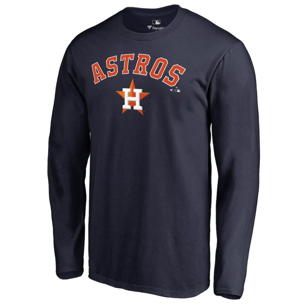 Houston Astros Team Lockup Long Sleeve T-Shirt - Navy