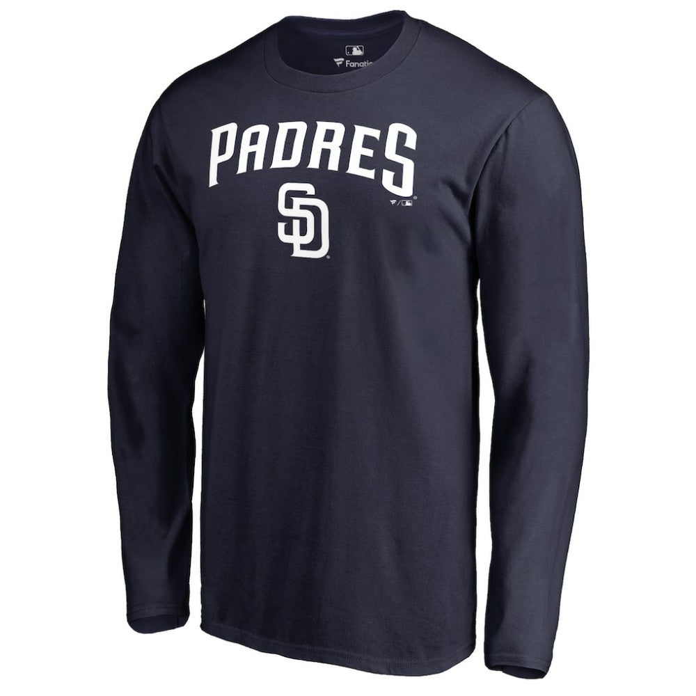 San Diego Padres Team Lockup Long Sleeve T-Shirt - Navy
