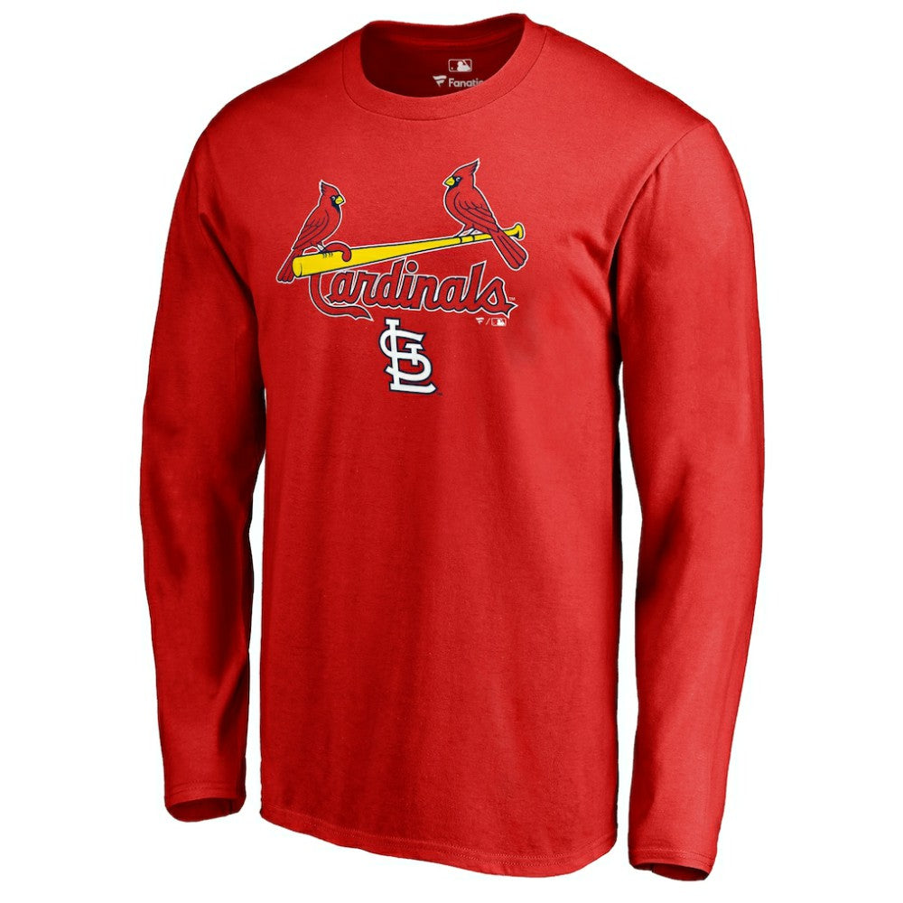 St. Louis Cardinals Team Lockup Long Sleeve T-Shirt - Red