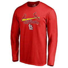 St. Louis Cardinals Team Lockup Long Sleeve T-Shirt - Red