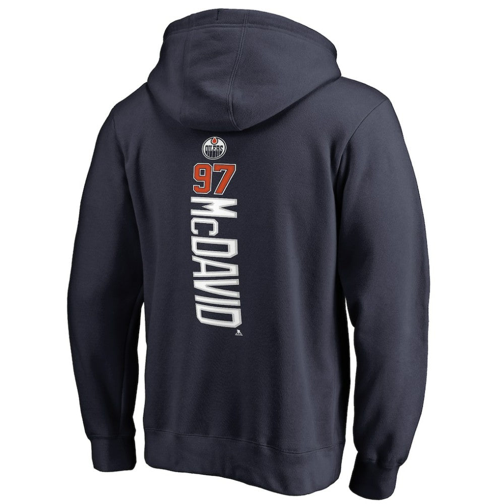 Connor McDavid Edmonton Oilers Backer Name & Number Pullover Hoodie
