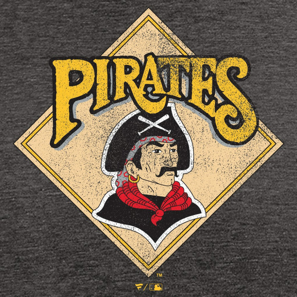 Pittsburgh Pirates Hometown Collection Retro Logo T-Shirt - Black